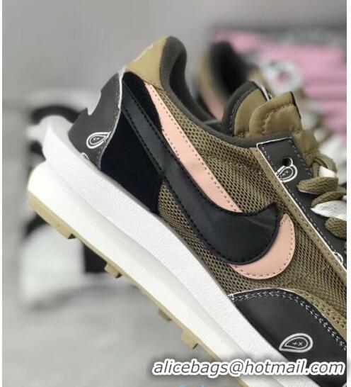 ​Inexpensive Nike x Sacai x Dior Mesh Sneakers CD2271 Army Green 2020(For Women and Men)