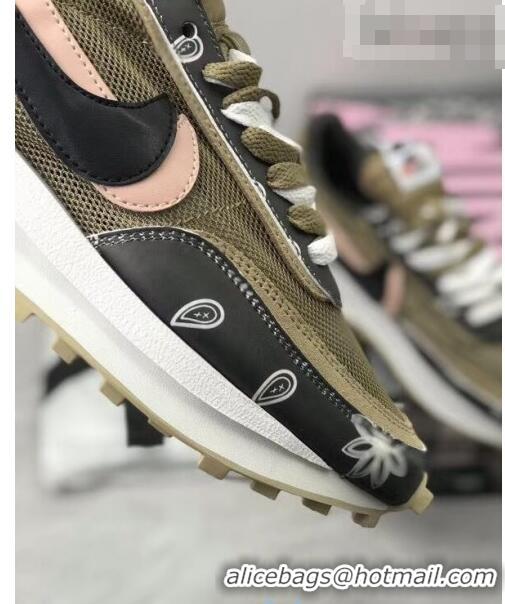 ​Inexpensive Nike x Sacai x Dior Mesh Sneakers CD2271 Army Green 2020(For Women and Men)