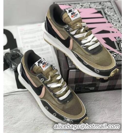 ​Inexpensive Nike x Sacai x Dior Mesh Sneakers CD2271 Army Green 2020(For Women and Men)