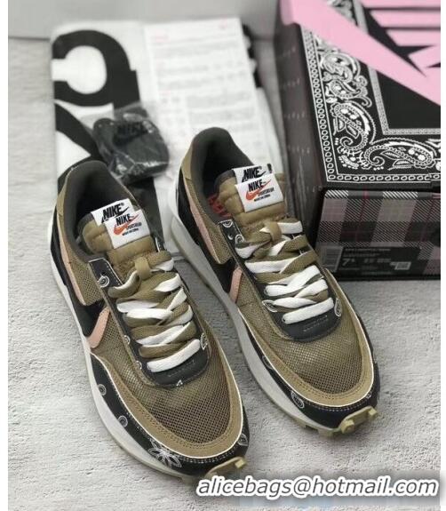 ​Inexpensive Nike x Sacai x Dior Mesh Sneakers CD2271 Army Green 2020(For Women and Men)