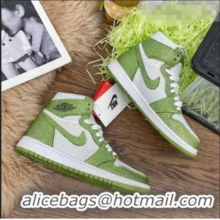 Shop Grade Nike Air Jordan Crystal Allover High-top Sneakers CD2164 Green 2020(For Women and Men)