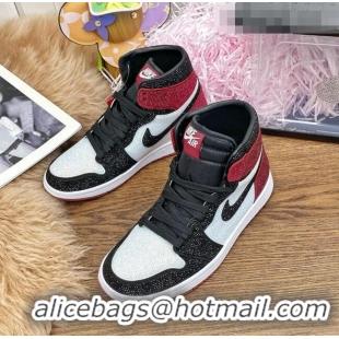 Low Cost Nike Air Jordan Crystal Allover High-top Sneakers CD2164 White/Red 2020