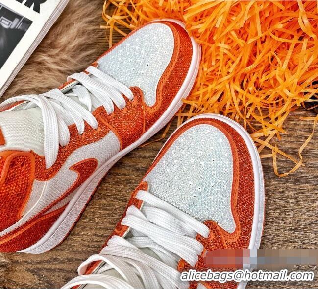 Fashion Nike Air Jordan Crystal Allover High-top Sneakers CD2164 Orange 2020(For Women and Men)