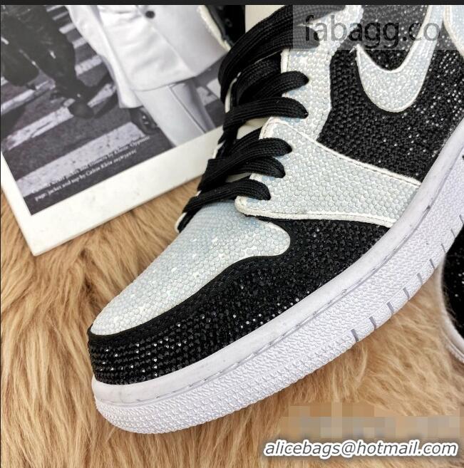 AAAAA Discount Nike Air Jordan Crystal Allover High-top Sneakers CD2164 White/Black 2020(For Women and Men)