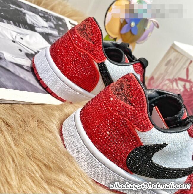 Grade Quality Nike Air Jordan Crystal Allover Low-top Sneakers CD0750 White/Red/Black 2021