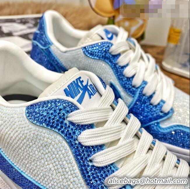 ​Inexpensive Nike Air Jordan Crystal Allover Low-top Sneakers CD0750 White/Blue 2021