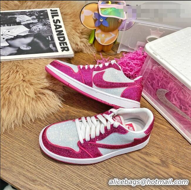 Affordable Price Nike Air Jordan Crystal Allover Low-top Sneakers CD0750 White/Pink 2021