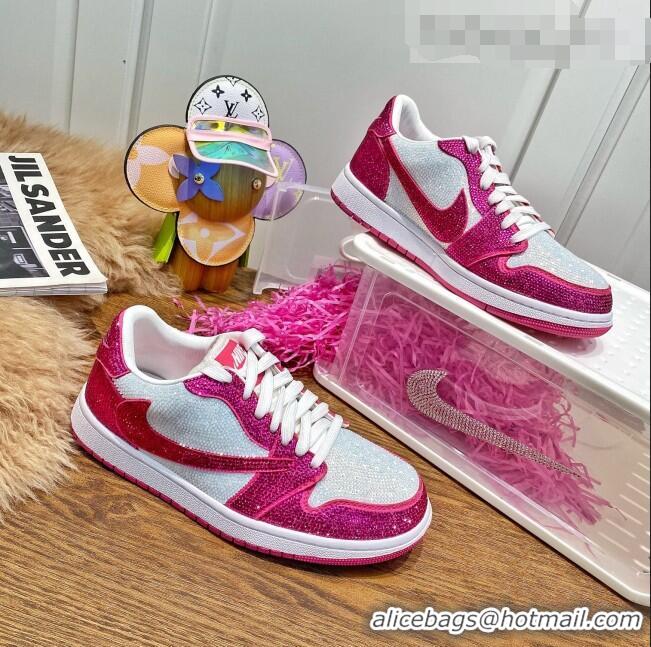 Affordable Price Nike Air Jordan Crystal Allover Low-top Sneakers CD0750 White/Pink 2021