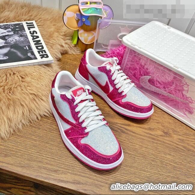 Affordable Price Nike Air Jordan Crystal Allover Low-top Sneakers CD0750 White/Pink 2021