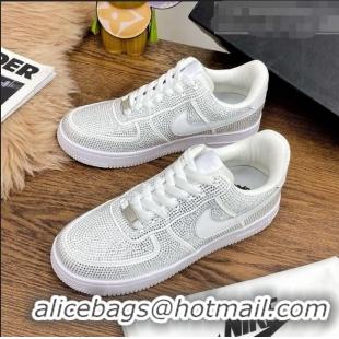 New Fashion Nike Air Jordan AJ1 Crystal Allover Low-top Sneakers CD0750 White 2021