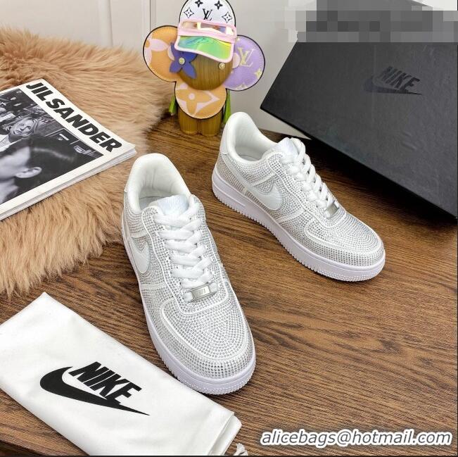 New Fashion Nike Air Jordan AJ1 Crystal Allover Low-top Sneakers CD0750 White 2021