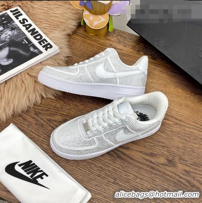 New Fashion Nike Air Jordan AJ1 Crystal Allover Low-top Sneakers CD0750 White 2021