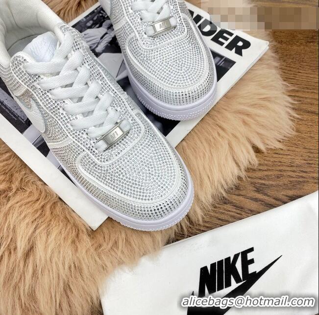 New Fashion Nike Air Jordan AJ1 Crystal Allover Low-top Sneakers CD0750 White 2021