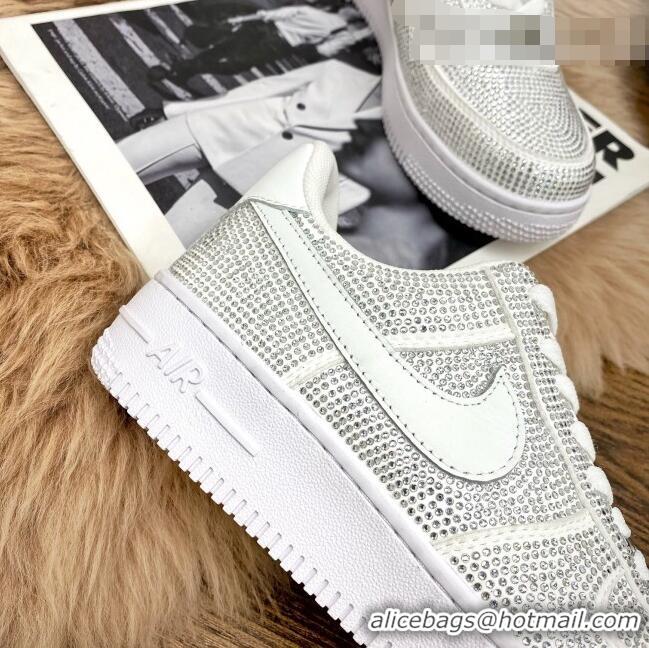 New Fashion Nike Air Jordan AJ1 Crystal Allover Low-top Sneakers CD0750 White 2021