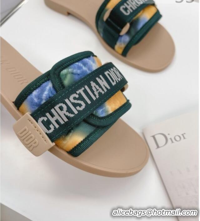 Super Quality Dior Dio(r)evolution Flat Slide Sandals 050621 Green