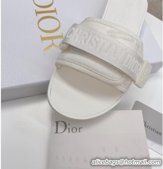 Good Quality Dior Dio(r)evolution Flat Slide Sandals 050629 White