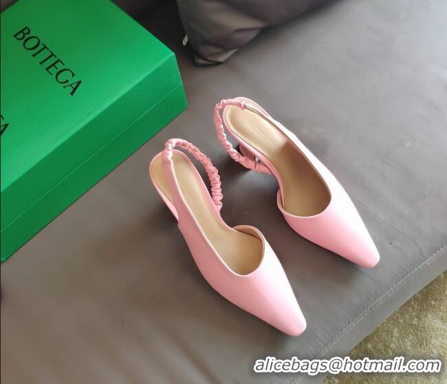 Top Quality Bottega Veneta Almond Lambskin Slingback Pumps 050809 Pink 2021