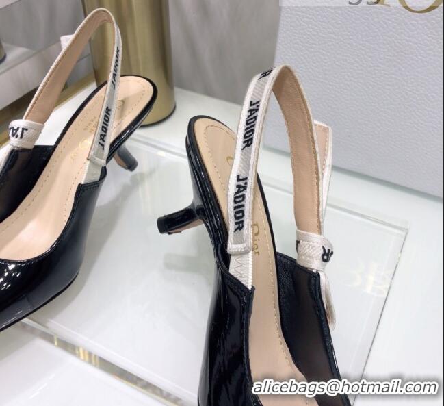 Super Quality Dior J'Adior Slingback Pumps 6.5cm Heel in Patent Calfskin 601907 Black 2021