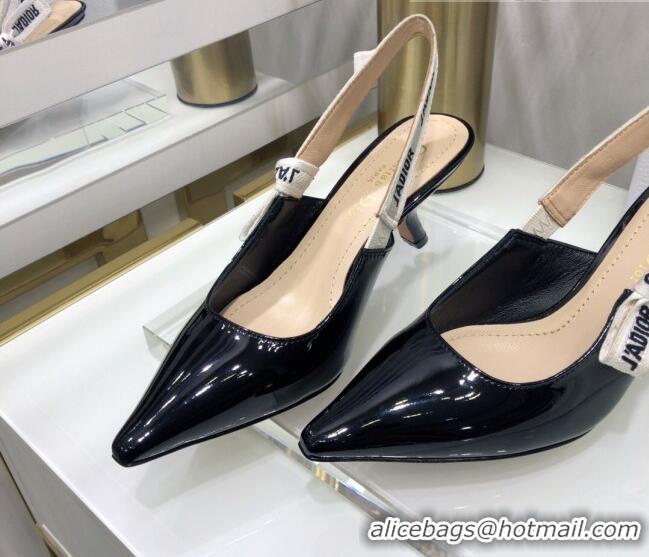 Super Quality Dior J'Adior Slingback Pumps 6.5cm Heel in Patent Calfskin 601907 Black 2021