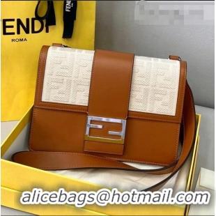 Pretty Style Fendi Men's Flat Baguette Bag FD0338 Brown Leather 2021