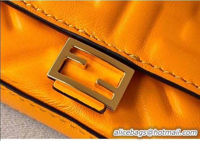 Best Design Fendi FF Lambskin Nano Baguette Charm FD0401 Orange 2021