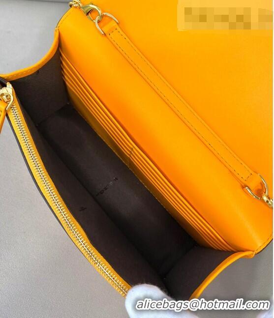 Cheapest Fendi Leather Wallet on Chain Mini Bag FD0417 Orange 2021