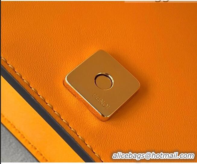 Cheapest Fendi Leather Wallet on Chain Mini Bag FD0417 Orange 2021