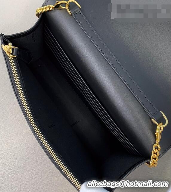 Low Cost Fendi Leather Wallet on Chain Mini Bag FD0417 Black 2021