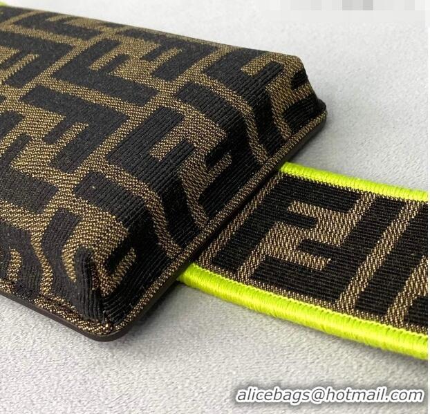 Buy Discount Fendi Strap You Canvas FF Shoulder Strap with iPhone Pocket FD0420 Green 2021