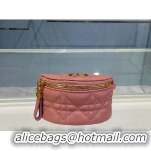 Buy Discount DETACHABLE DIOR CARO HALF-MOON COIN PURSE S5033U PINK