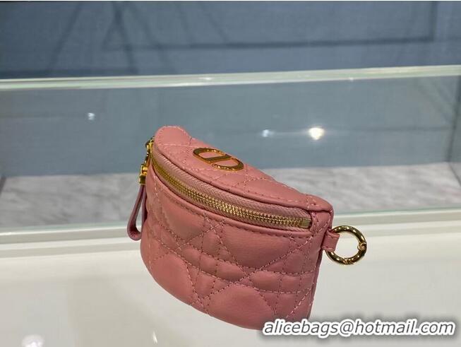 Buy Discount DETACHABLE DIOR CARO HALF-MOON COIN PURSE S5033U PINK