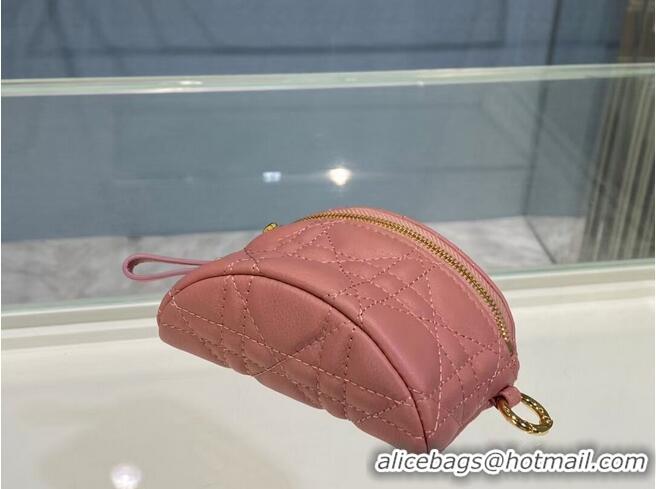 Buy Discount DETACHABLE DIOR CARO HALF-MOON COIN PURSE S5033U PINK