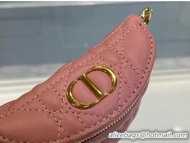 Buy Discount DETACHABLE DIOR CARO HALF-MOON COIN PURSE S5033U PINK