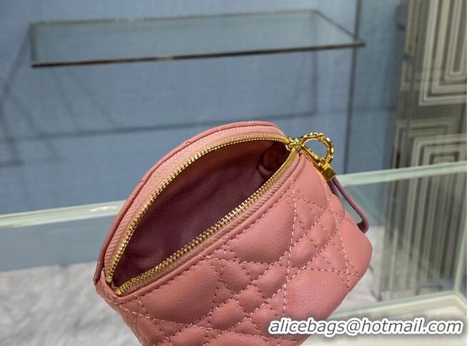 Buy Discount DETACHABLE DIOR CARO HALF-MOON COIN PURSE S5033U PINK