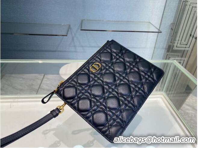 Top Quality SMALL DIOR CARO DAILY POUCH S5085U BLACK