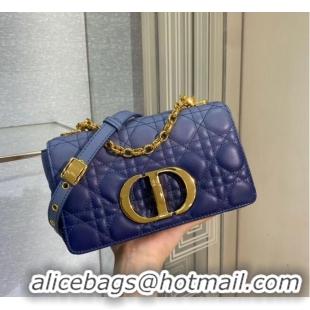 Best Price SMALL DIOR CARO BAG Indigo Blue Gradient Cannage Lambskin M9241