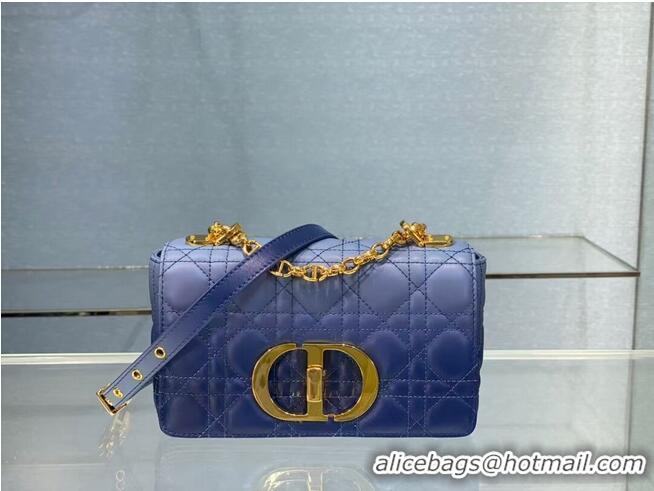 Best Price SMALL DIOR CARO BAG Indigo Blue Gradient Cannage Lambskin M9241