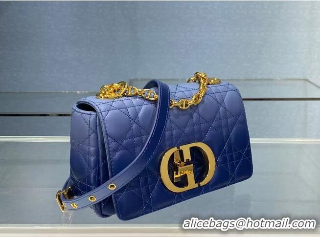 Best Price SMALL DIOR CARO BAG Indigo Blue Gradient Cannage Lambskin M9241