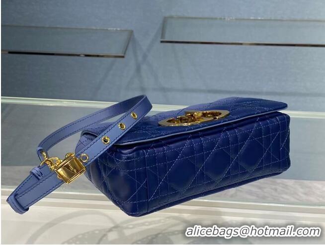 Best Price SMALL DIOR CARO BAG Indigo Blue Gradient Cannage Lambskin M9241