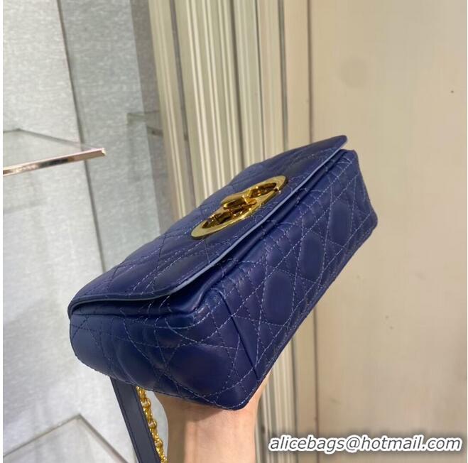 Best Price SMALL DIOR CARO BAG Indigo Blue Gradient Cannage Lambskin M9241