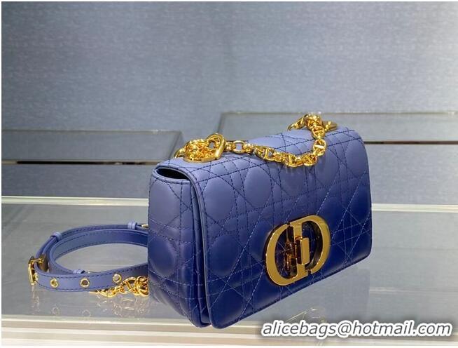 Best Price SMALL DIOR CARO BAG Indigo Blue Gradient Cannage Lambskin M9241