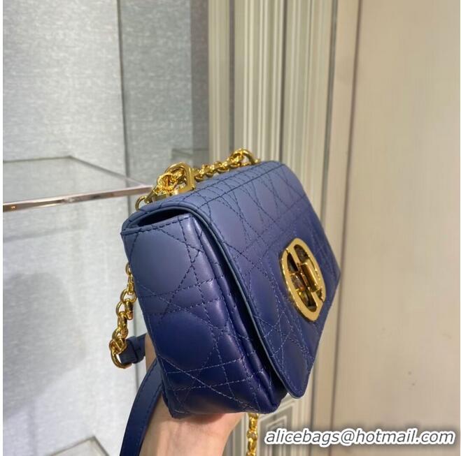 Best Price SMALL DIOR CARO BAG Indigo Blue Gradient Cannage Lambskin M9241