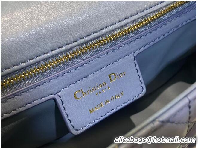 Best Price SMALL DIOR CARO BAG Indigo Blue Gradient Cannage Lambskin M9241