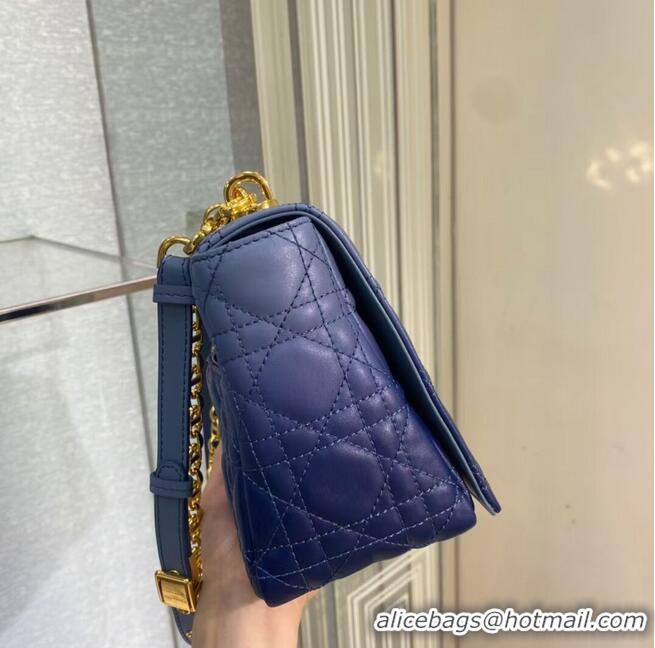 Best Discount MEDIUM DIOR CARO BAG Soft Cannage Calfskin C8618 blue