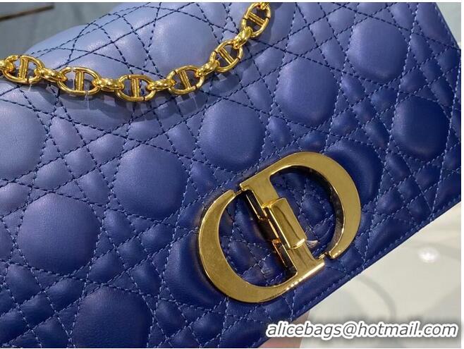 Best Discount MEDIUM DIOR CARO BAG Soft Cannage Calfskin C8618 blue