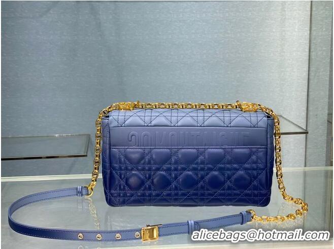 Best Discount MEDIUM DIOR CARO BAG Soft Cannage Calfskin C8618 blue