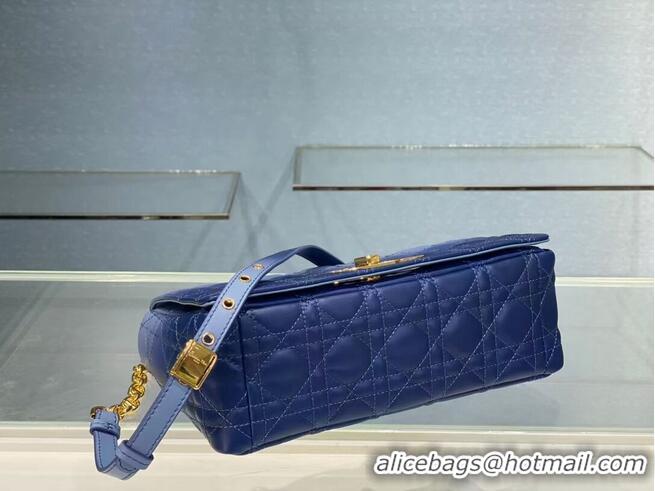 Best Discount MEDIUM DIOR CARO BAG Soft Cannage Calfskin C8618 blue