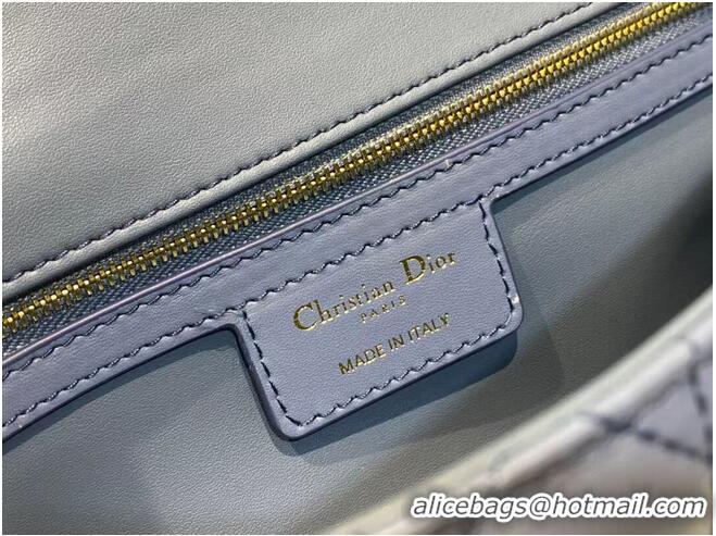 Best Discount MEDIUM DIOR CARO BAG Soft Cannage Calfskin C8618 blue