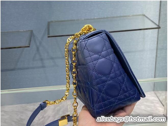 Best Discount MEDIUM DIOR CARO BAG Soft Cannage Calfskin C8618 blue