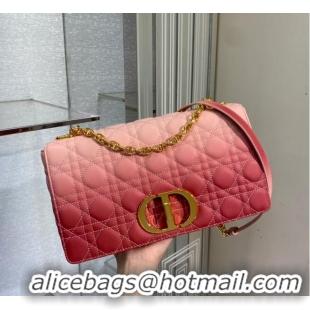 Buy Discount LARGE DIOR CARO BAG Indigo pink Gradient Cannage Lambskin M9243U